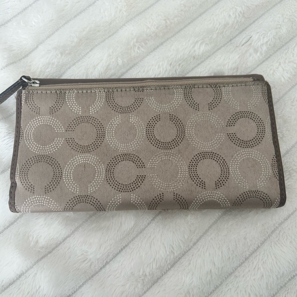 Coach Brown and Cream Women's Wallet - Picture 2 of 6